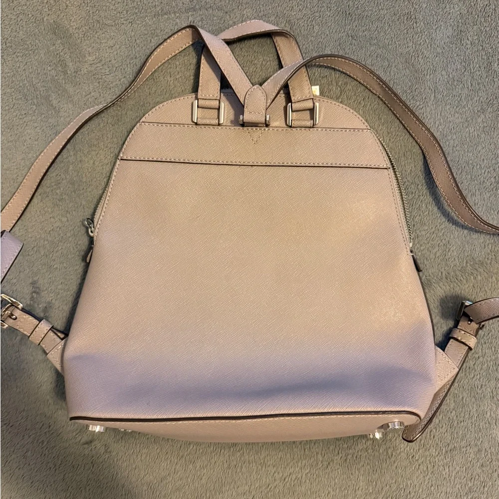 Michael Kors Emmy Gray Saffiano Leather Backpack